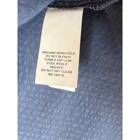 Vineyard Vines Performance Textured Tunic Top Blue XS Boho Chic Bohemian Blouse - Picture 8 of 10